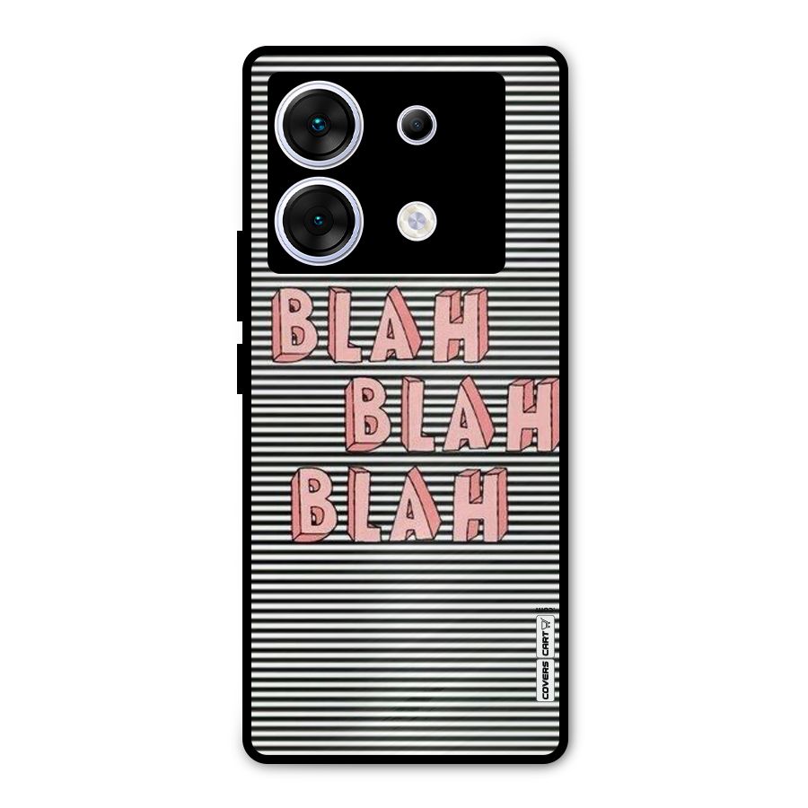 Blah Stripes Metal Back Case for Infinix Zero 30 5G