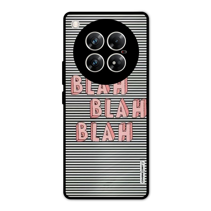 Blah Stripes Metal Back Case for Infinix Zero 40 5G