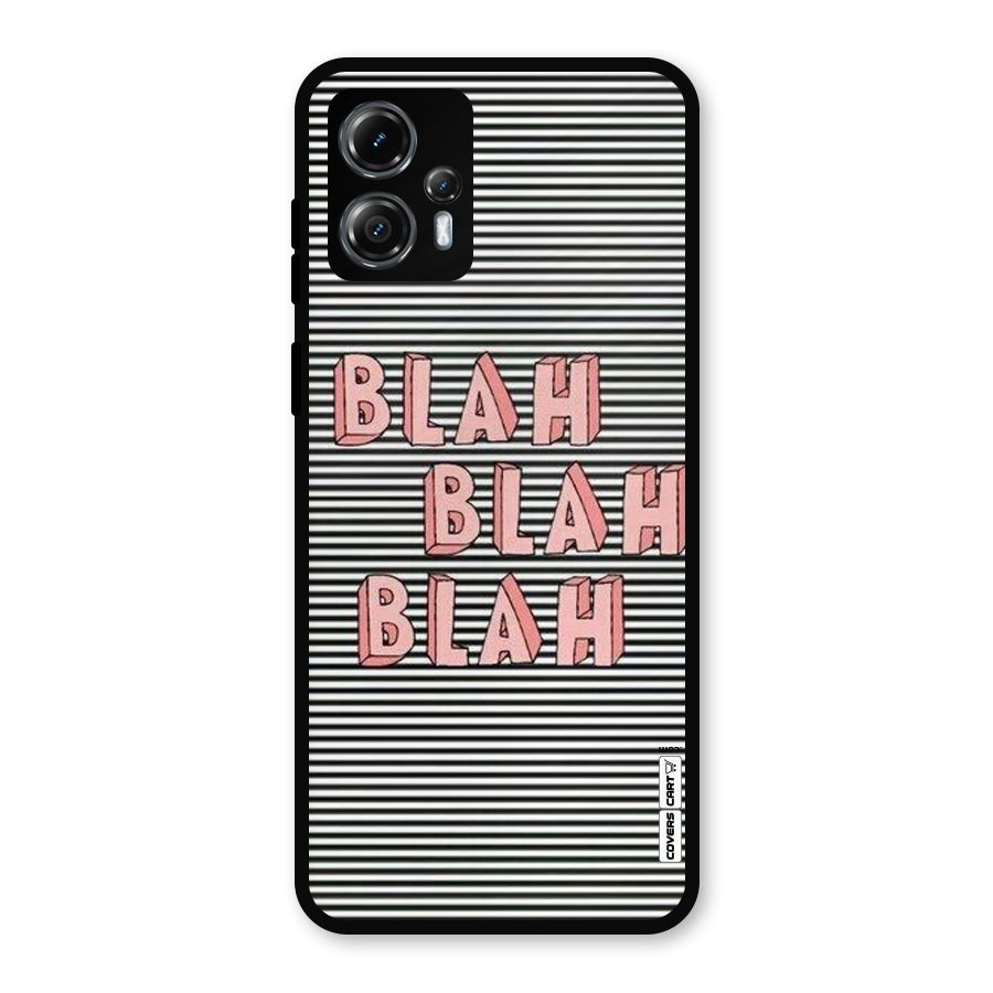 Blah Stripes Metal Back Case for Moto G13