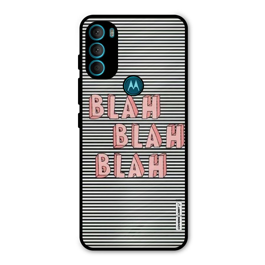 Blah Stripes Metal Back Case for Moto G71 5G