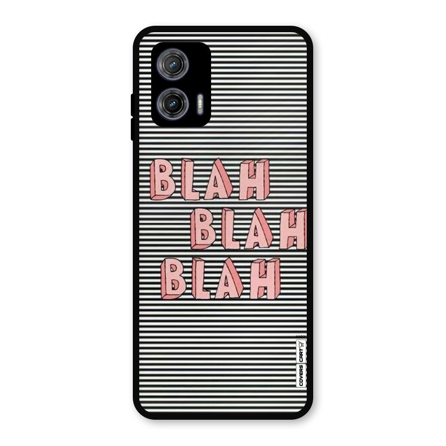 Blah Stripes Metal Back Case for Moto G73