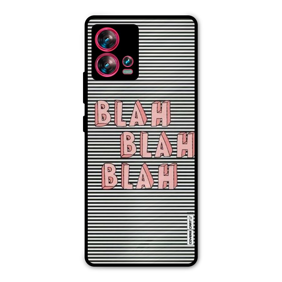 Blah Stripes Metal Back Case for Motorola Edge 30 Fusion