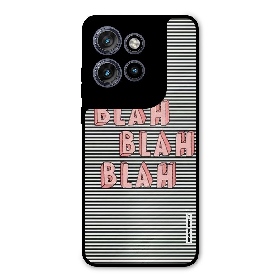 Blah Stripes Metal Back Case for Motorola Edge 50 Neo