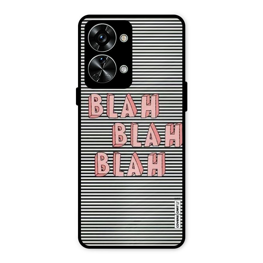 Blah Stripes Metal Back Case for OnePlus Nord 2T