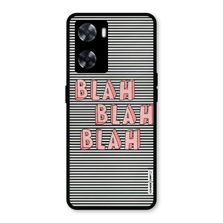 Blah Stripes Metal Back Case for Oppo A77s