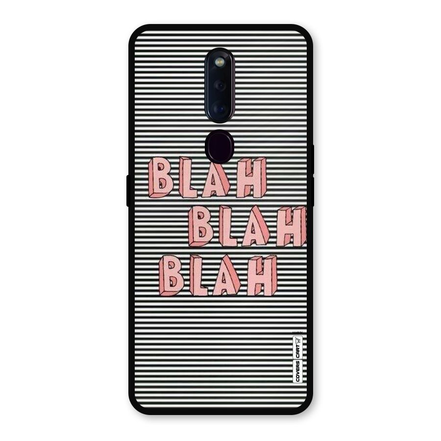 Blah Stripes Metal Back Case for Oppo F11 Pro