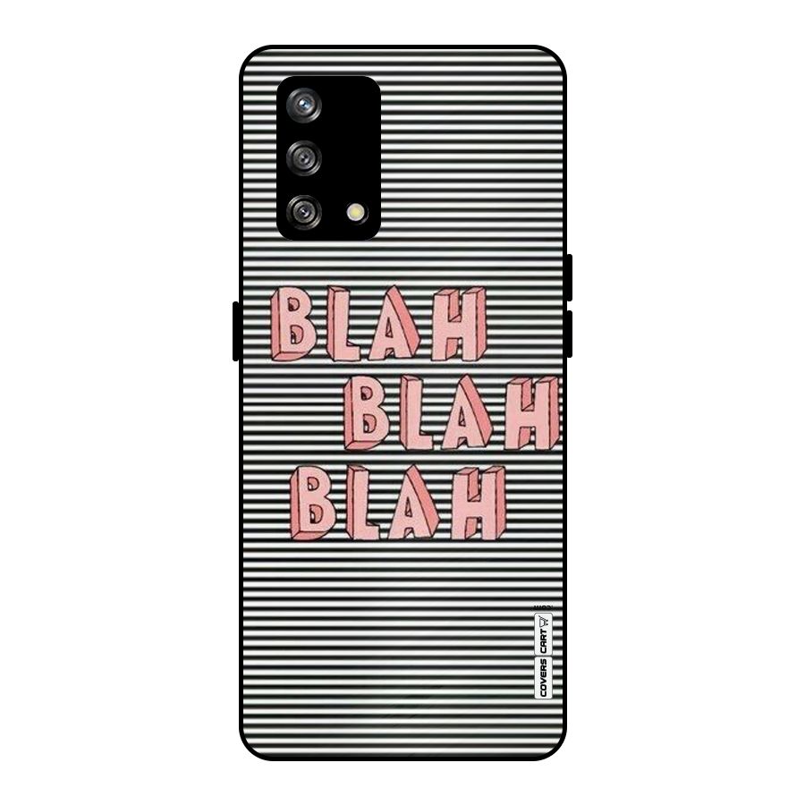 Blah Stripes Metal Back Case for Oppo F19