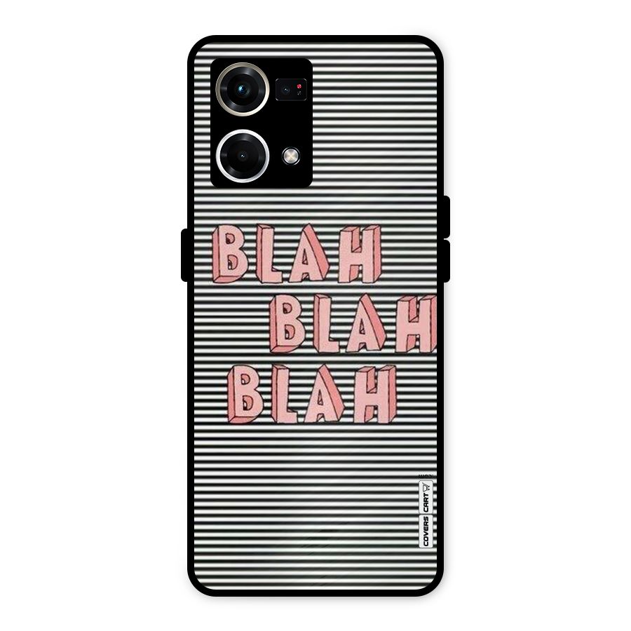 Blah Stripes Metal Back Case for Oppo F21 Pro 4G