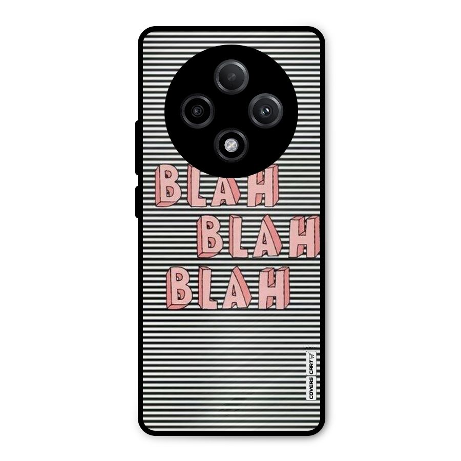 Blah Stripes Metal Back Case for Oppo F27 Pro Plus