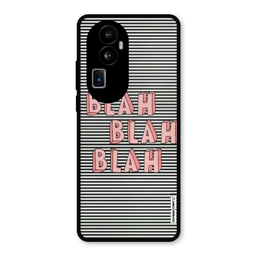 Blah Stripes Metal Back Case for Oppo Reno10 Pro Plus