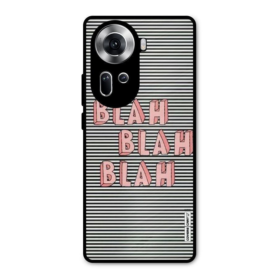 Blah Stripes Metal Back Case for Oppo Reno11 5G