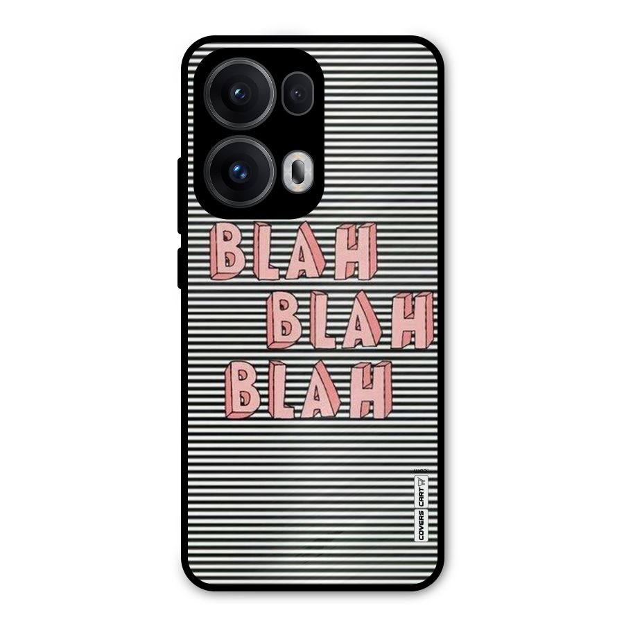 Blah Stripes Metal Back Case for Oppo Reno13 Pro
