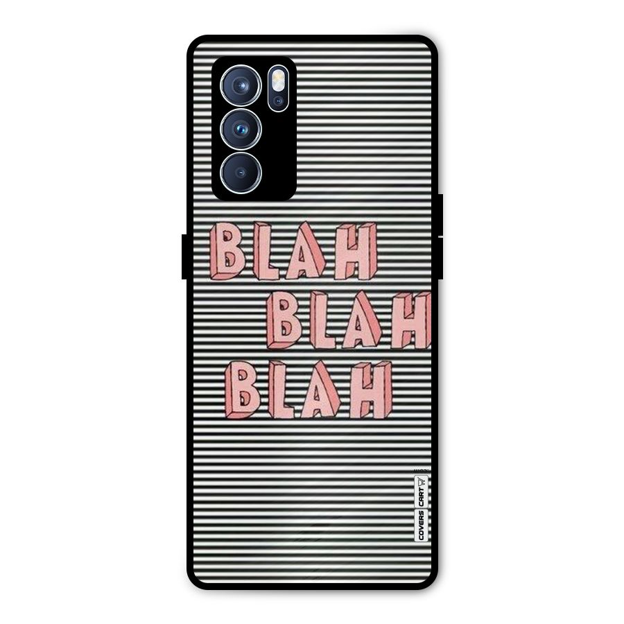 Blah Stripes Metal Back Case for Oppo Reno6 Pro 5G