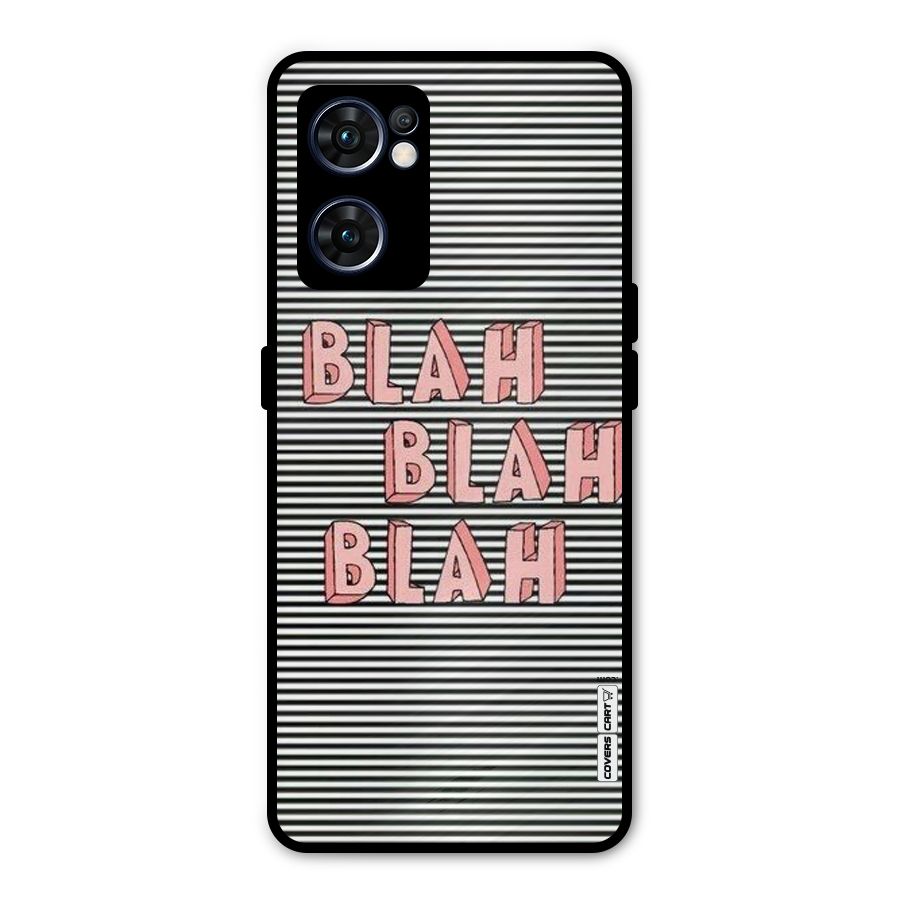 Blah Stripes Metal Back Case for Oppo Reno7 5G