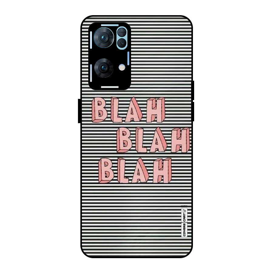 Blah Stripes Metal Back Case for Oppo Reno7 Pro 5G
