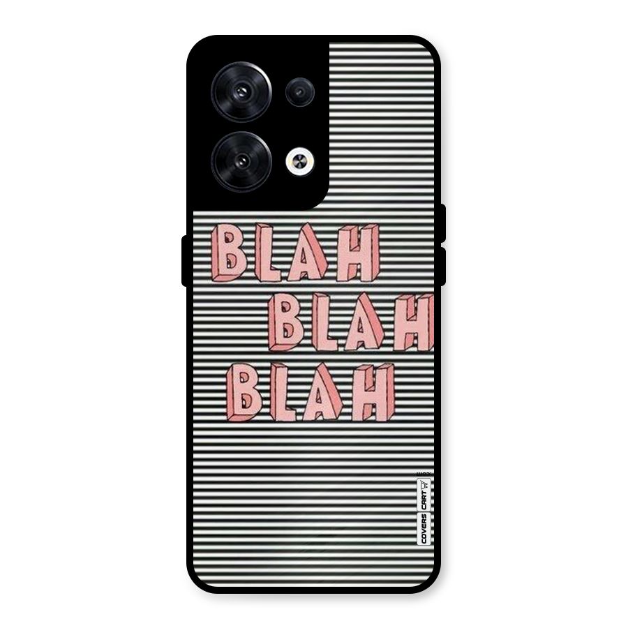 Blah Stripes Metal Back Case for Oppo Reno8 5G