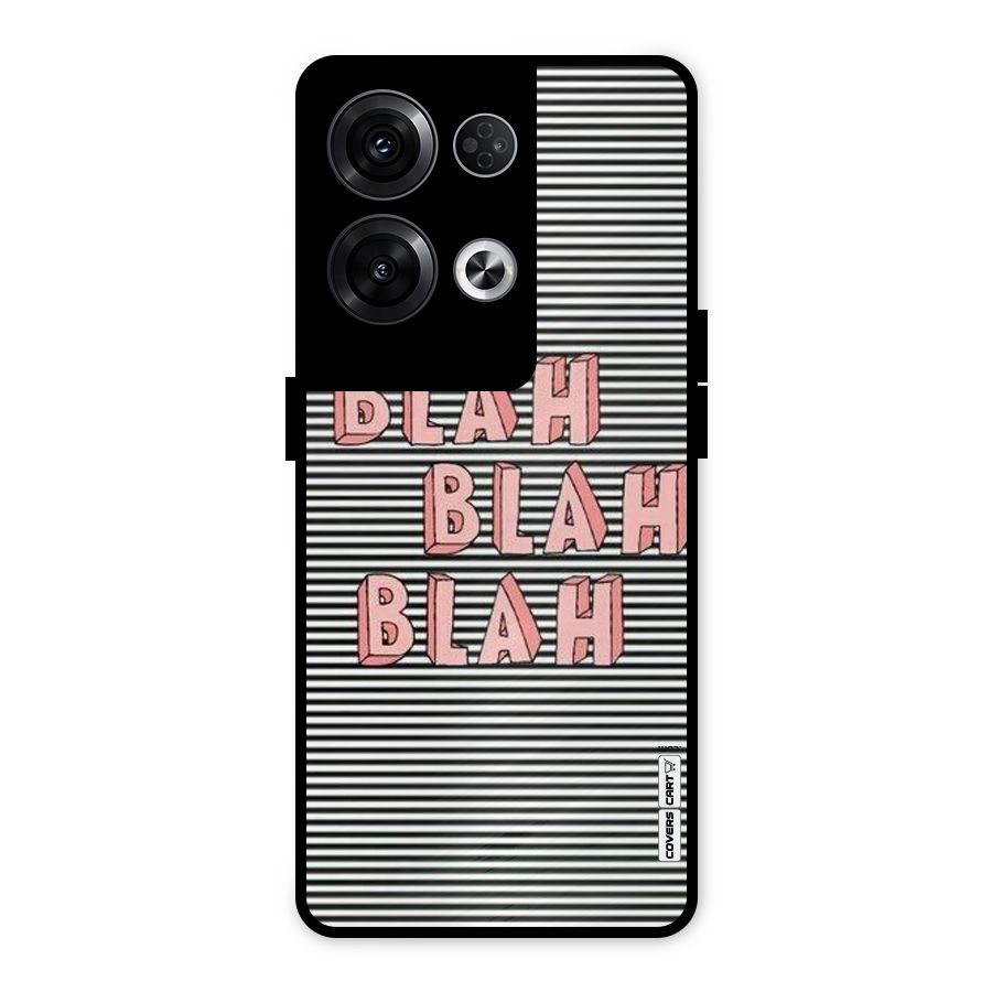 Blah Stripes Metal Back Case for Oppo Reno8 Pro 5G