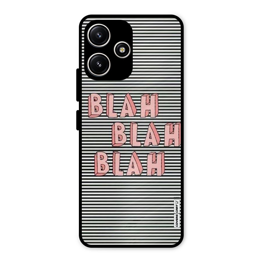 Blah Stripes Metal Back Case for Poco M6 Pro