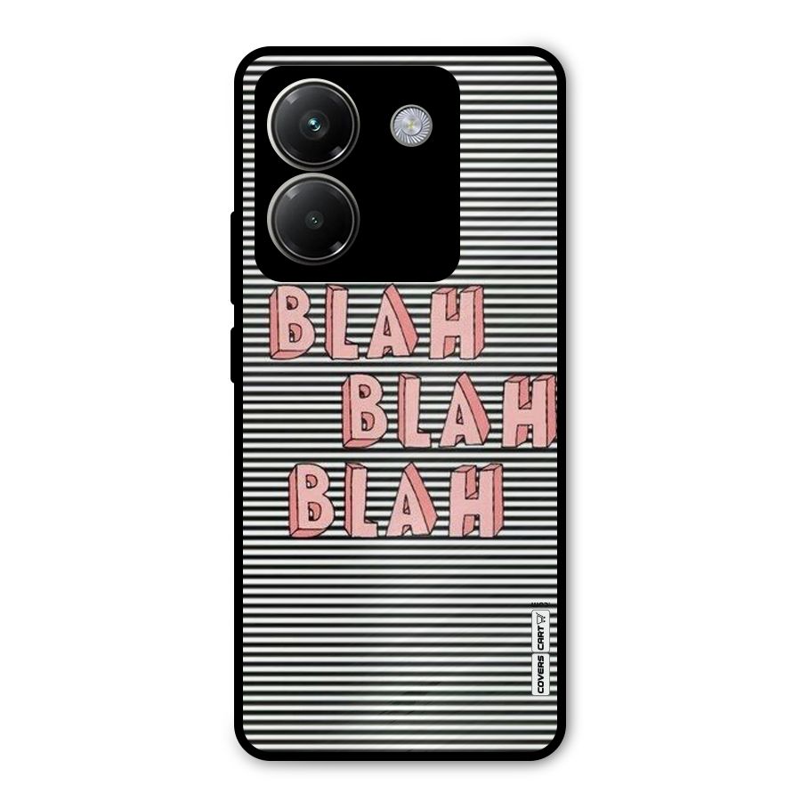 Blah Stripes Metal Back Case for Poco M7 Pro 5G