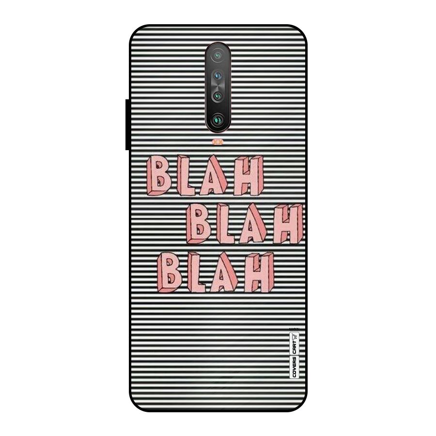 Blah Stripes Metal Back Case for Poco X2