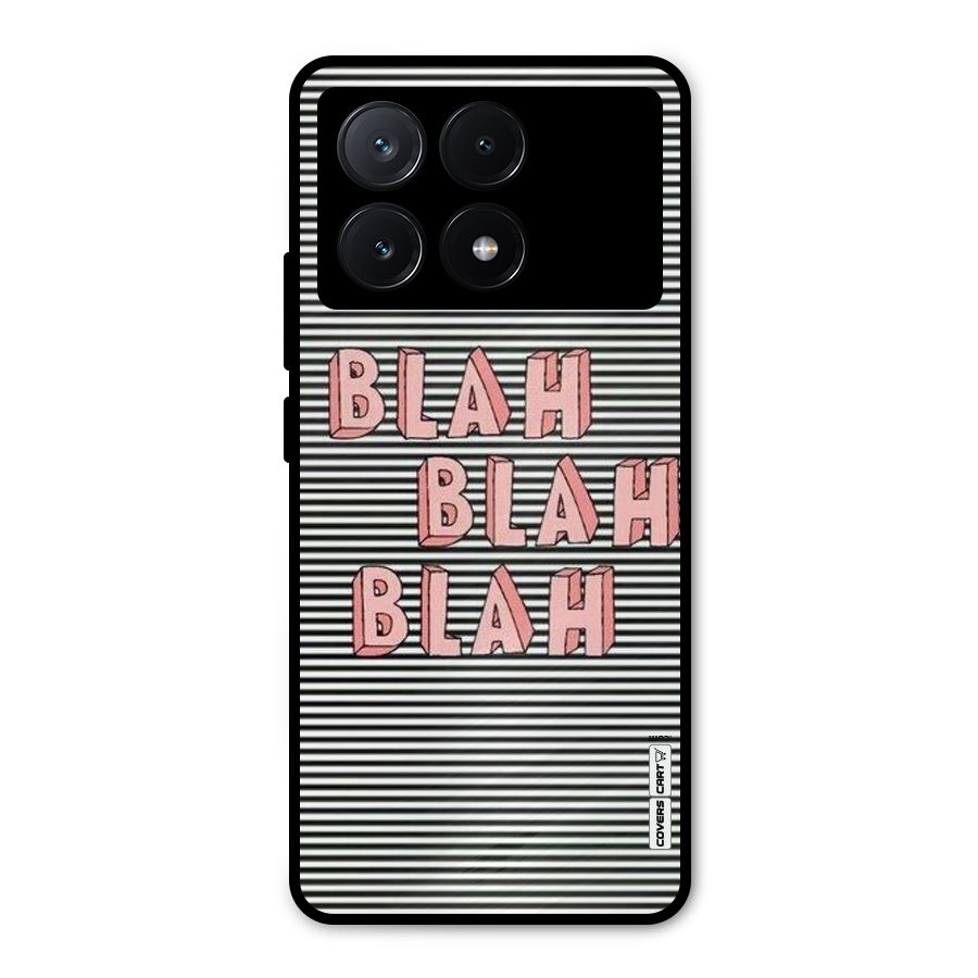 Blah Stripes Metal Back Case for Poco X6 Pro