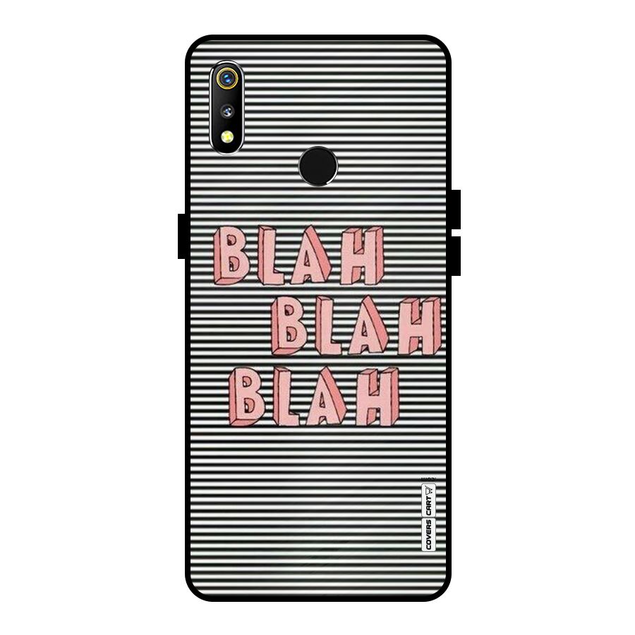 Blah Stripes Metal Back Case for Realme 3i
