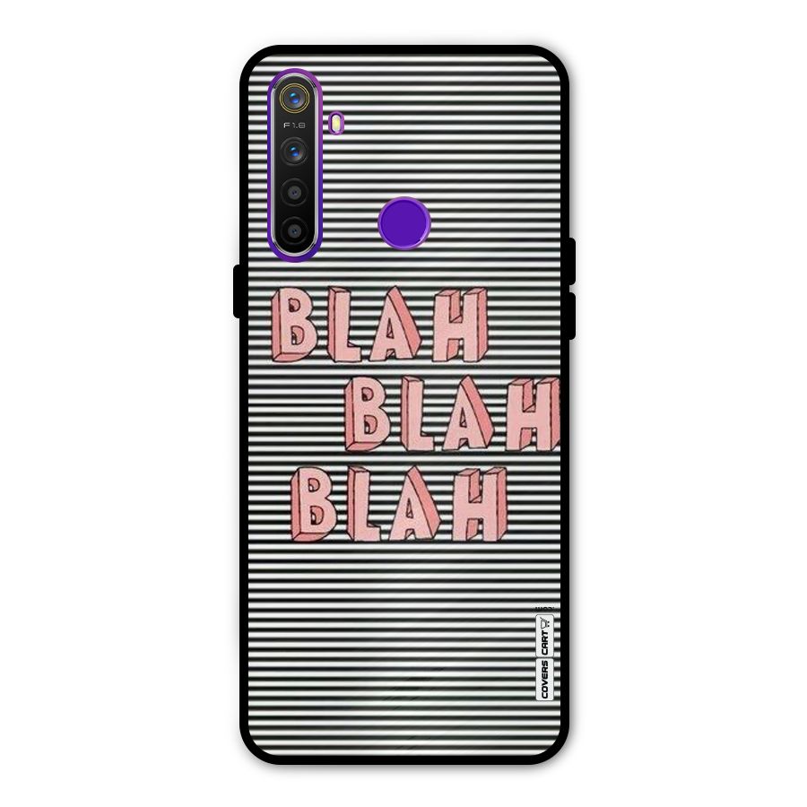 Blah Stripes Metal Back Case for Realme 5