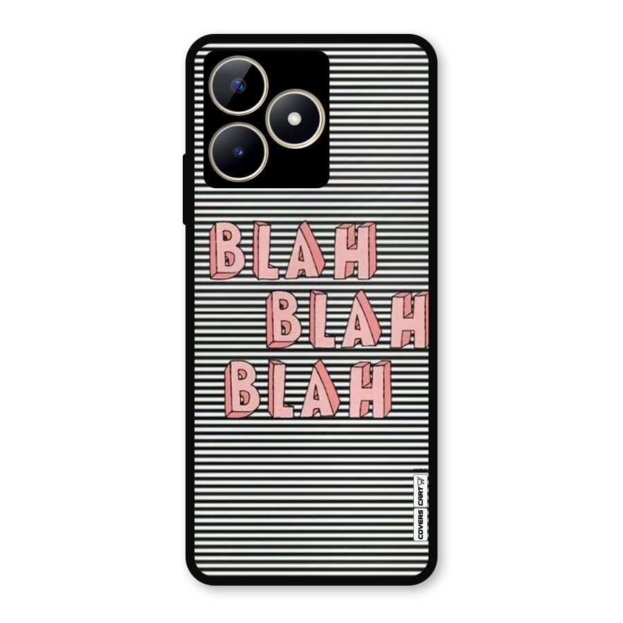 Blah Stripes Metal Back Case for Realme C53
