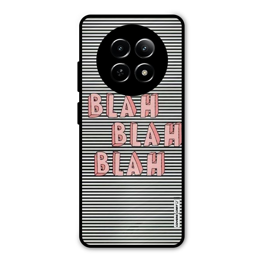 Blah Stripes Metal Back Case for Realme Narzo 70x 5G