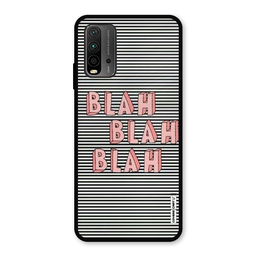 Blah Stripes Metal Back Case for Redmi 9 Power