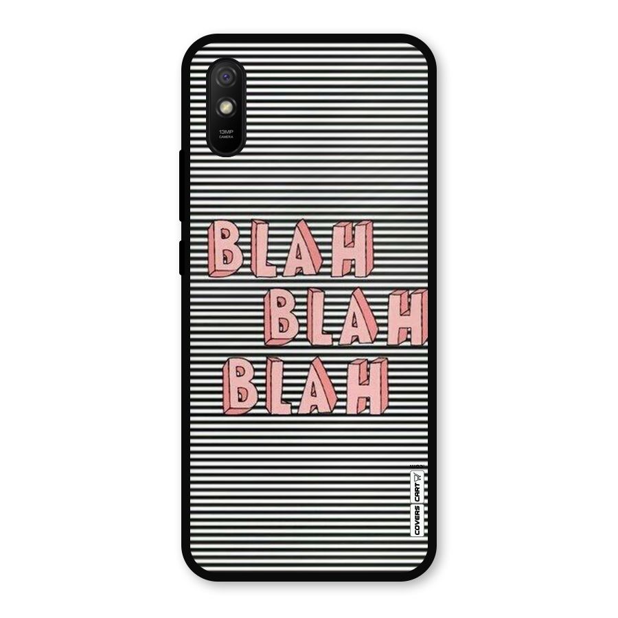 Blah Stripes Metal Back Case for Redmi 9a