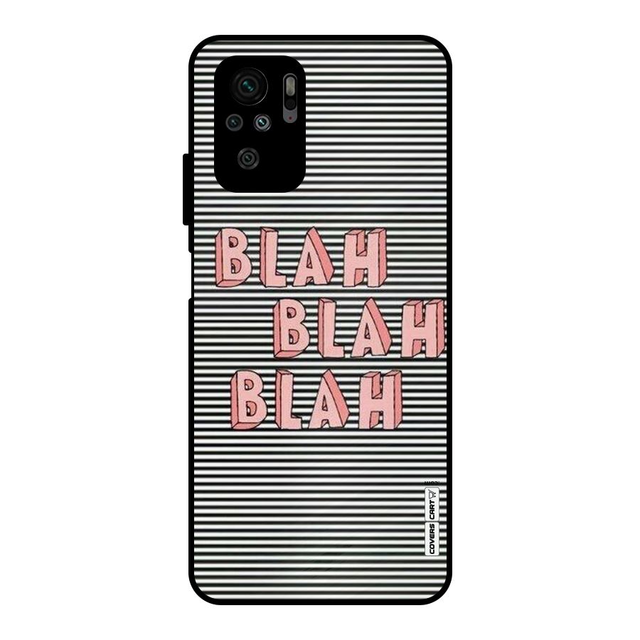 Blah Stripes Metal Back Case for Redmi Note 10S