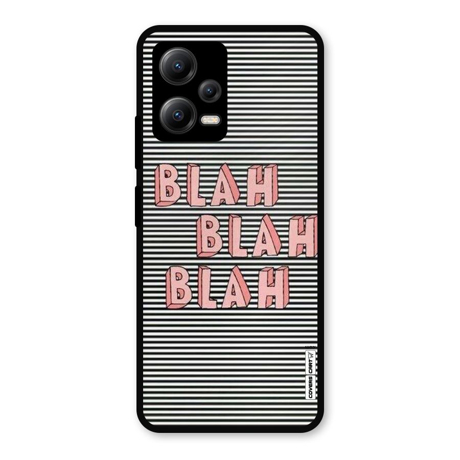 Blah Stripes Metal Back Case for Redmi Note 12 5G