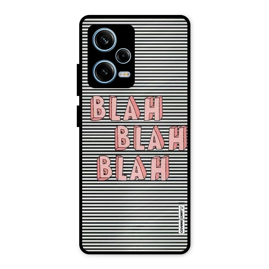 Blah Stripes Metal Back Case for Redmi Note 12 Pro