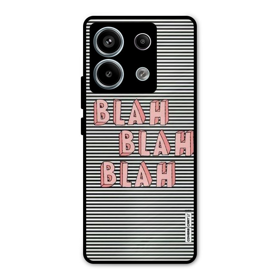 Blah Stripes Metal Back Case for Redmi Note 13 Pro 5G