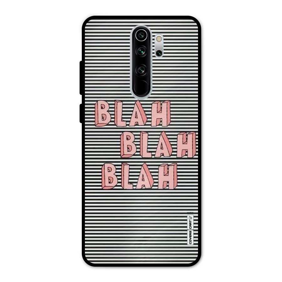 Blah Stripes Metal Back Case for Redmi Note 8 Pro