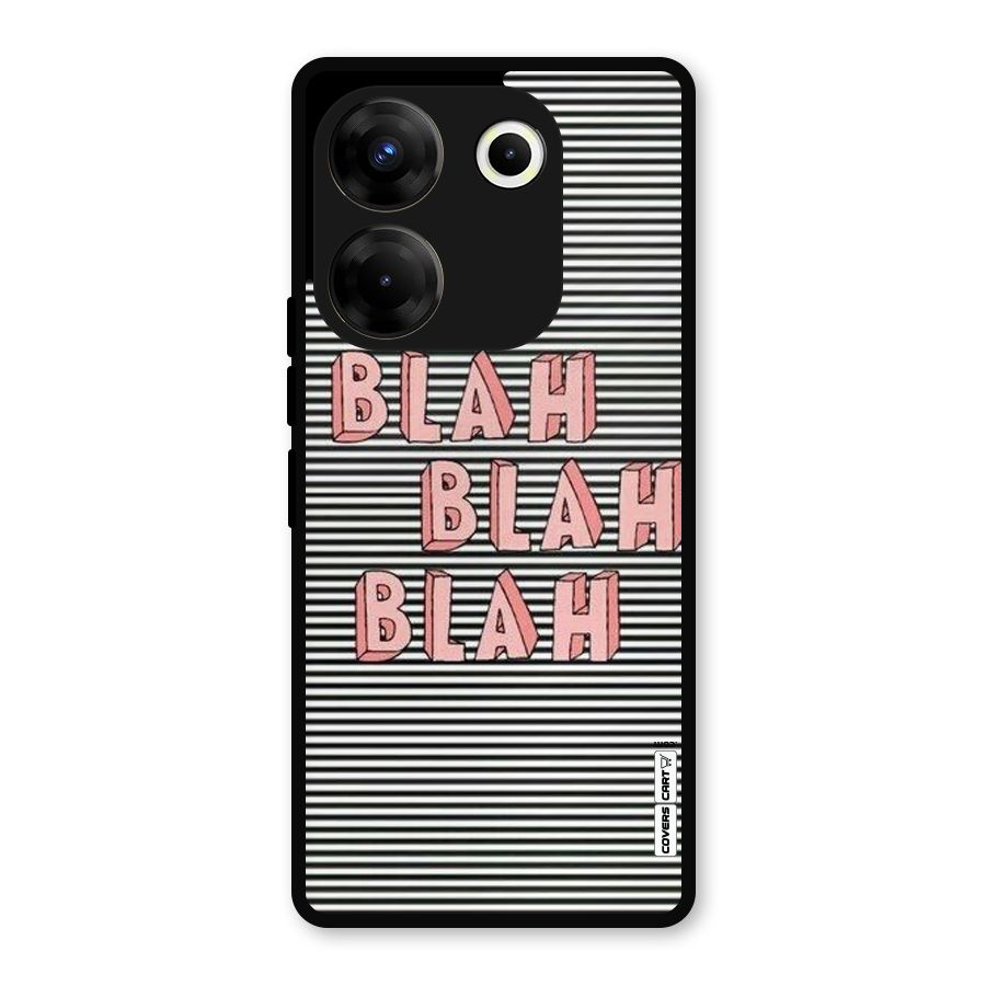Blah Stripes Metal Back Case for Tecno Camon 20