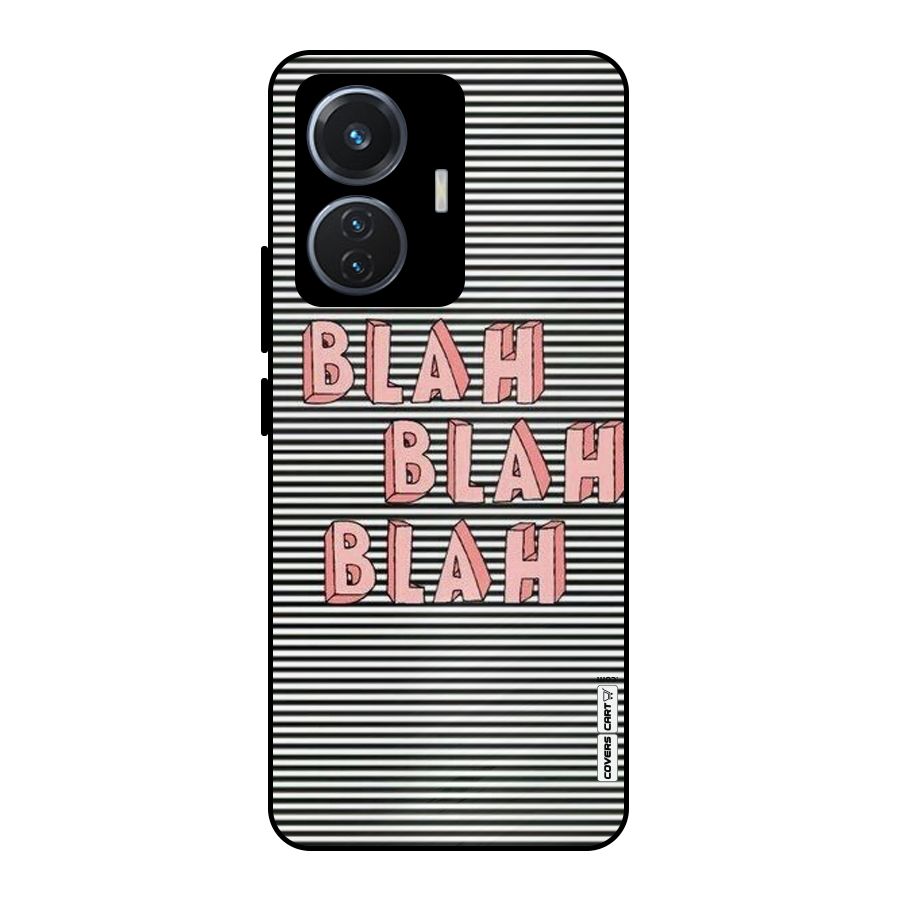 Blah Stripes Metal Back Case for Vivo T1 44W