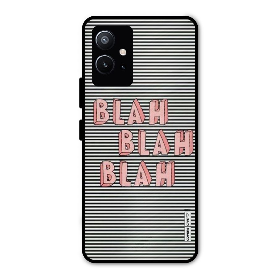 Blah Stripes Metal Back Case for Vivo T1 5G