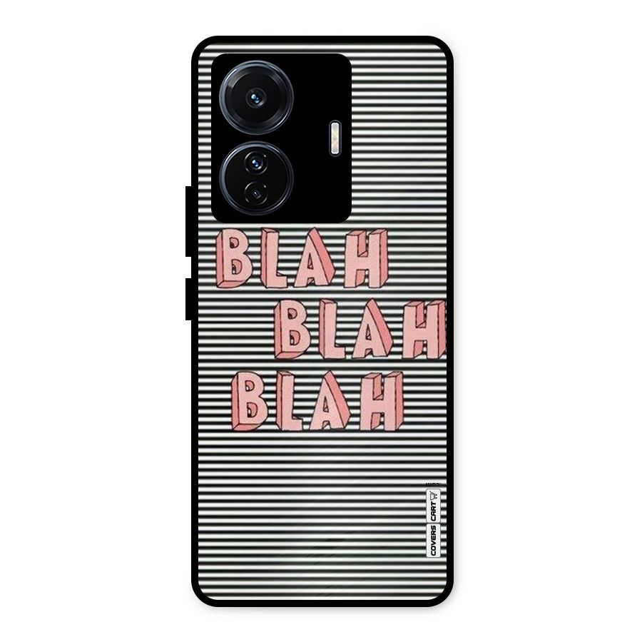 Blah Stripes Metal Back Case for Vivo T1 Pro