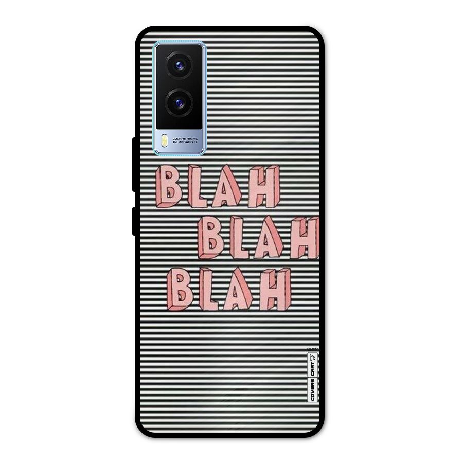 Blah Stripes Metal Back Case for Vivo V21e 5G