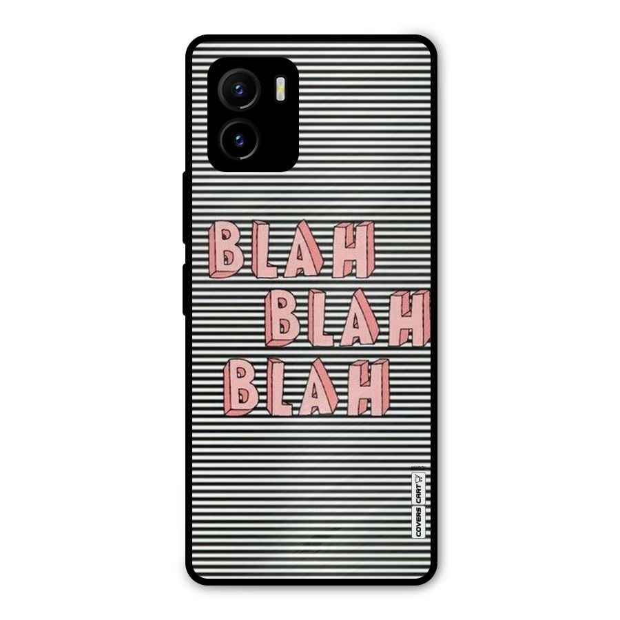 Blah Stripes Metal Back Case for Vivo Y15s