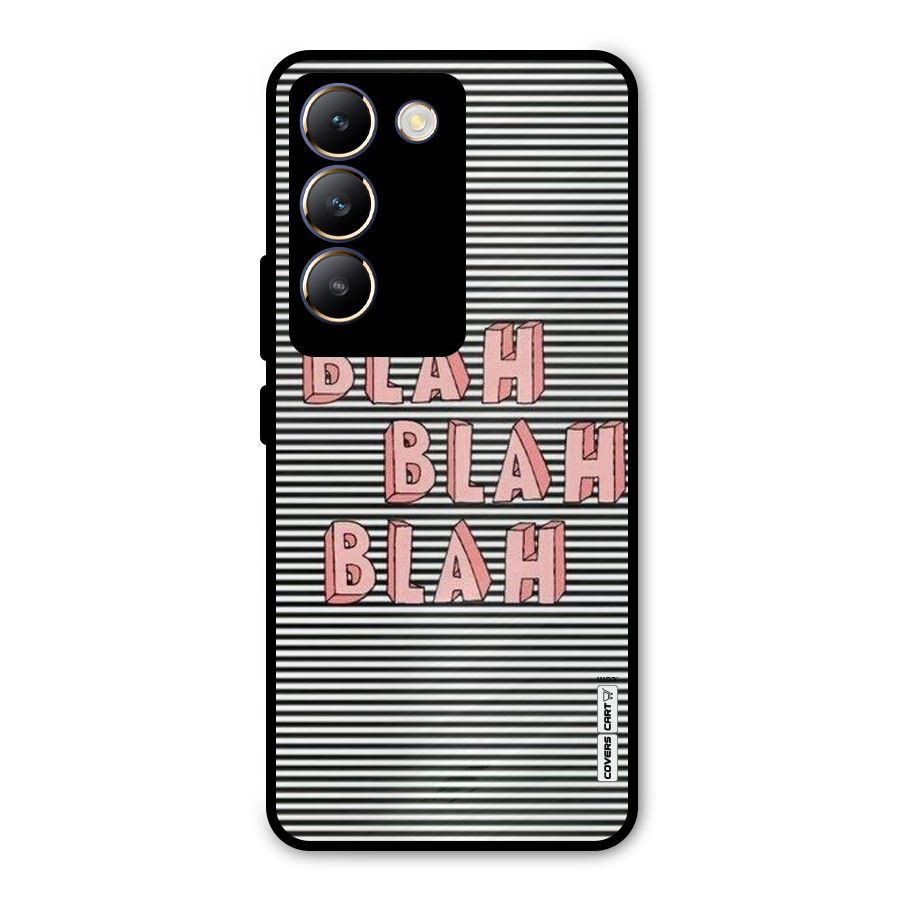 Blah Stripes Metal Back Case for Vivo Y200e