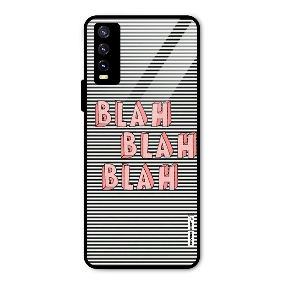 Blah Stripes Metal Back Case for Vivo Y20g