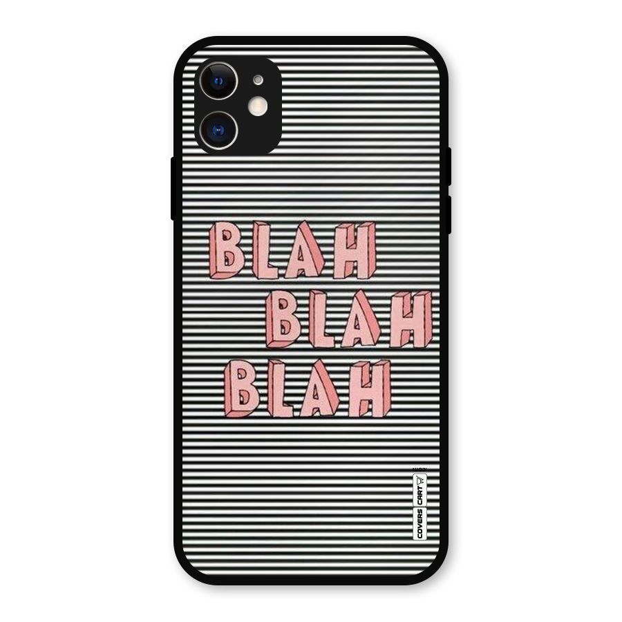 Blah Stripes Metal Back Case for iPhone 11
