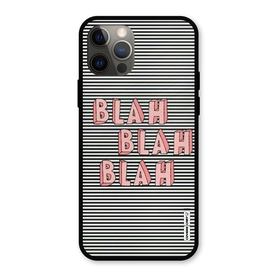 Blah Stripes Metal Back Case for iPhone 12 Pro