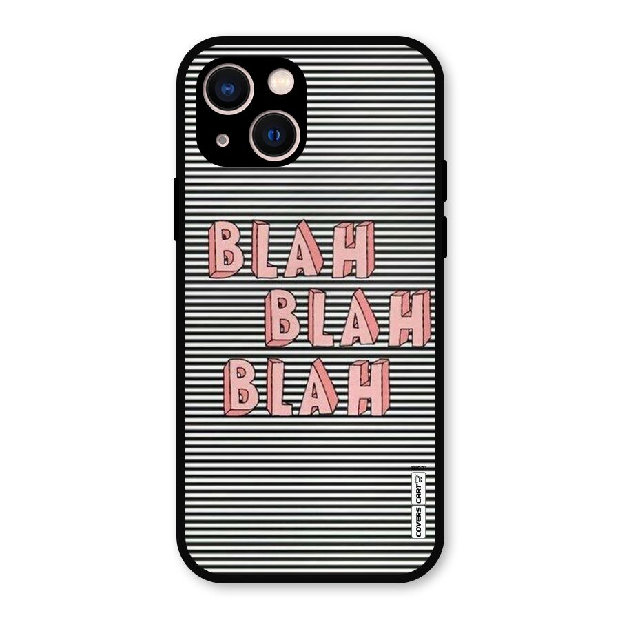 Blah Stripes Metal Back Case for iPhone 13