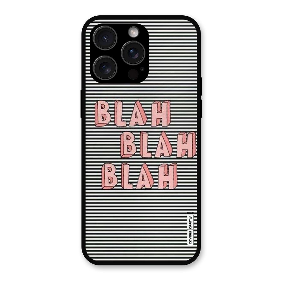Blah Stripes Metal Back Case for iPhone 15 Pro Max