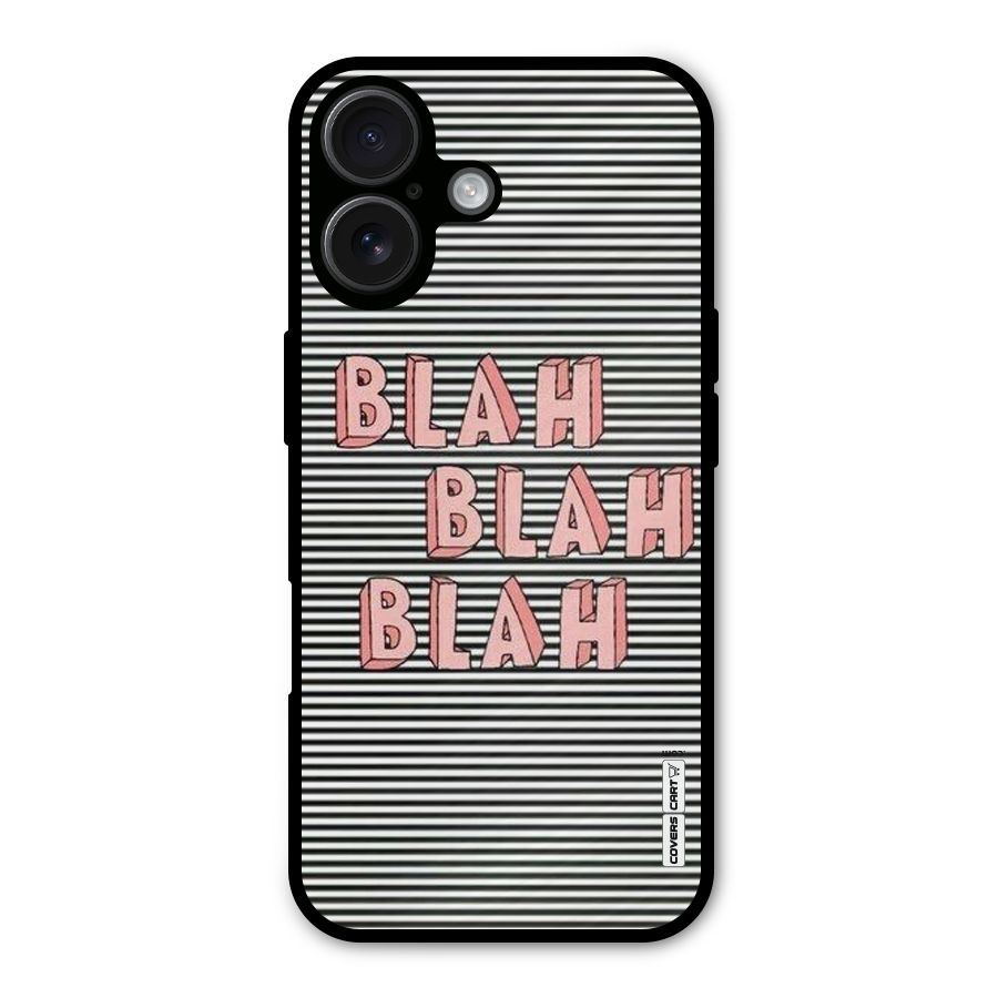 Blah Stripes Metal Back Case for iPhone 16