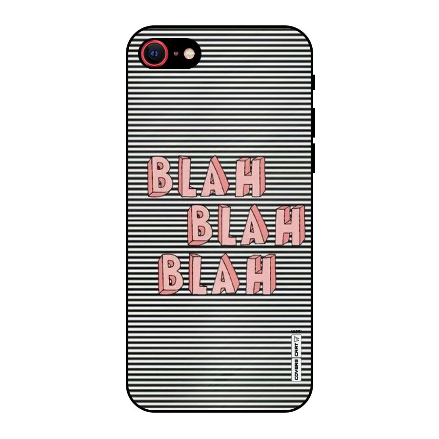 Blah Stripes Metal Back Case for iPhone SE 2022